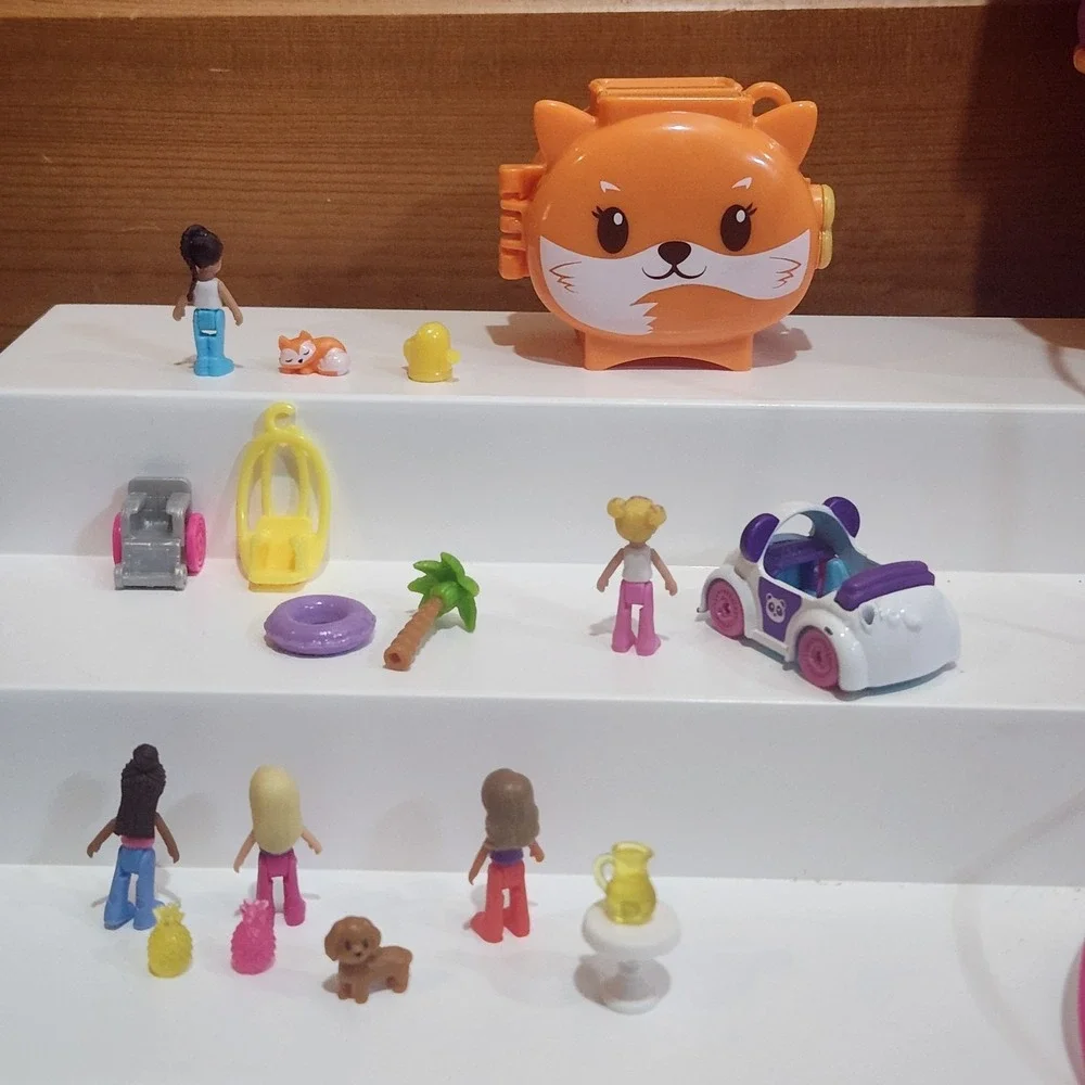 Lot Of 18 Mini Polly Pocket Playsets Figures Pets Surprise Playset Ice Cream Fox